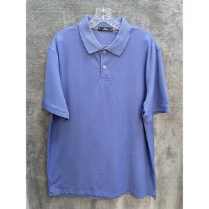 Cotton Polo Shirt Men's‎ Large Stretch Blue Golf Casual